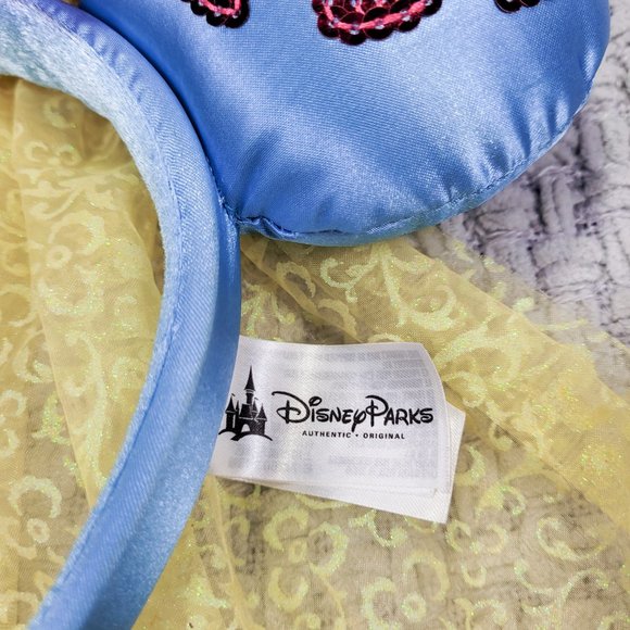 Disney Parks Princess Snow White Plush Minnie Mouse Ears Headband with Veil - Picture 3 of 4
